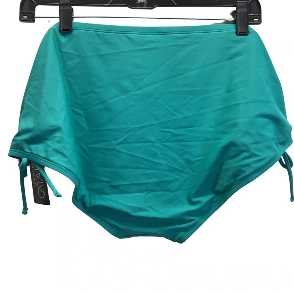 Essentials by Catalina Size 3X Ribbed Side Bikini Bottom W/Ties. New With Tags - Picture 3 of 4